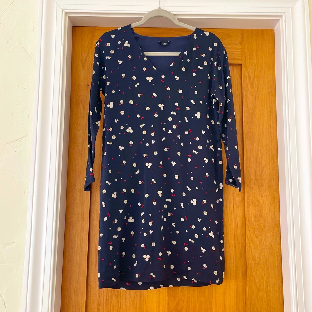 Theory Silk Dress with Waist Tie